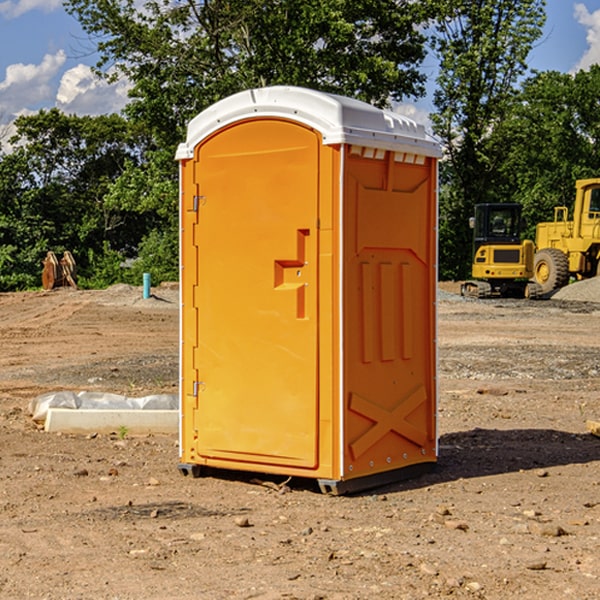 how often are the porta potties cleaned and serviced during a rental period in Rosendale Missouri